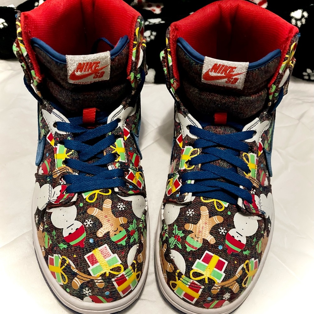Nike SB Dunk High Pro x Concepts Ugly Christmas Sweater 2017 Men’s Size 10